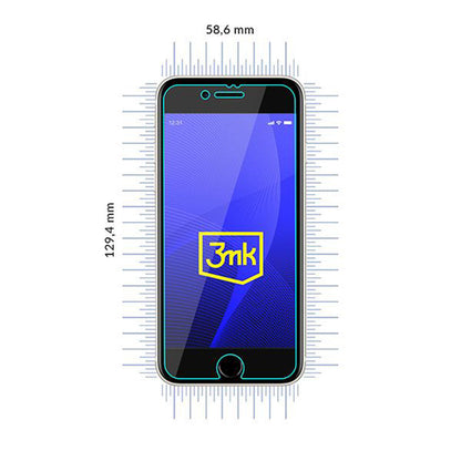 Folie de protectie Ecran 3MK FlexibleGlass pentru Apple iPhone SE (2022) / SE (2020) / 8 / 7, Sticla Flexibila, Full Glue