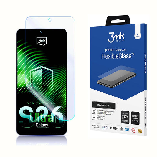 Folie de protectie Ecran 3MK FlexibleGlass pentru Samsung Galaxy S26 Ultra S948, Sticla Flexibila, Full Glue