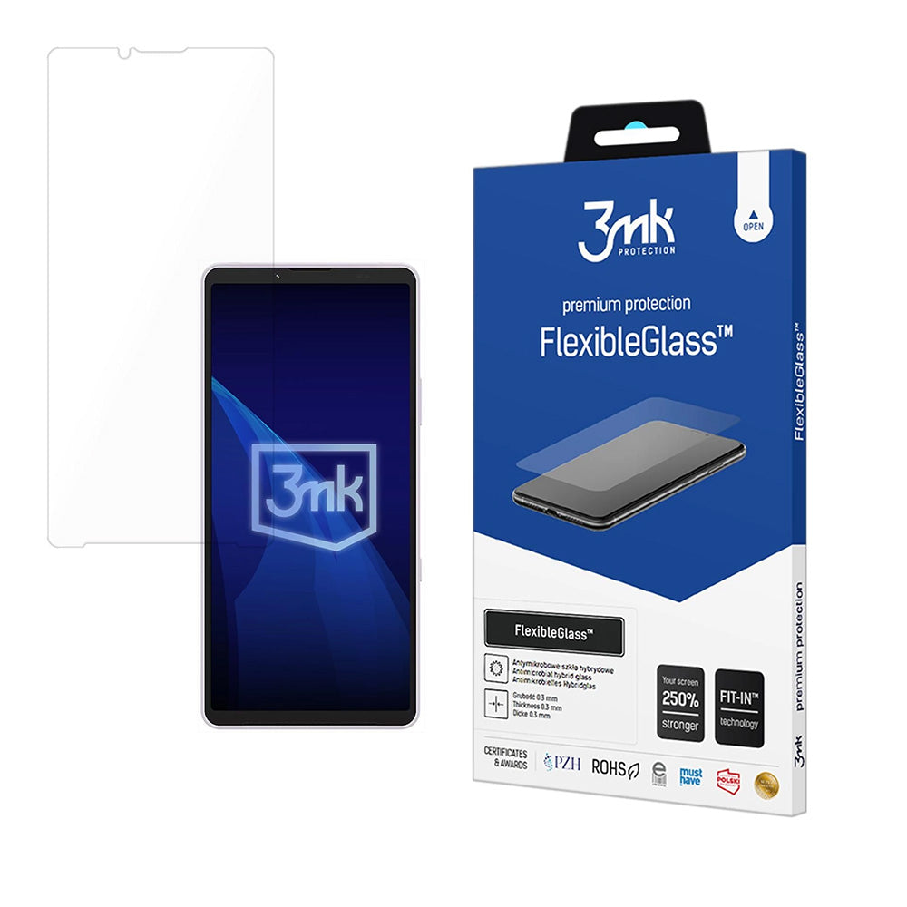 Folie de protectie Ecran 3MK FlexibleGlass pentru Sony Xperia 10 VIII, Sticla Flexibila, Full Glue