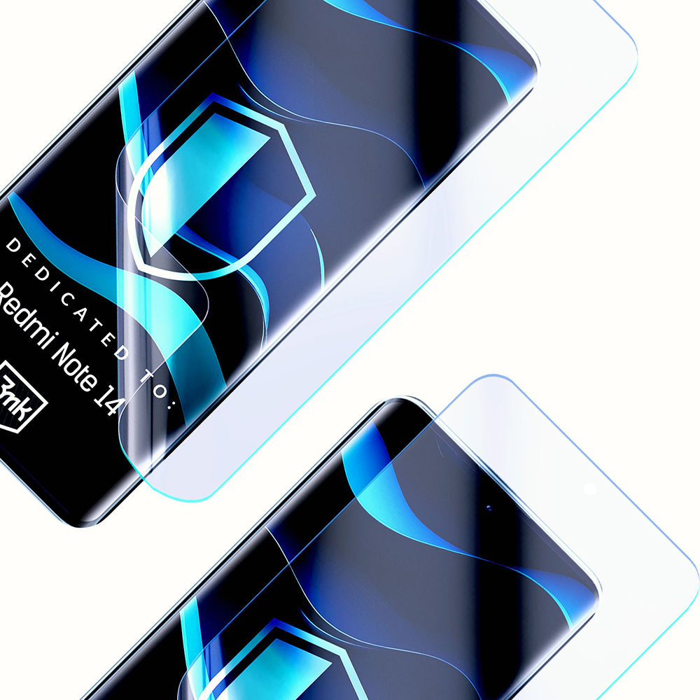 Folie de protectie Ecran 3MK FlexibleGlass pentru Xiaomi Redmi Note 14 4G (Standard), Sticla Flexibila, Full Glue