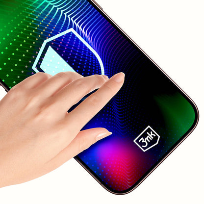 Folie de protectie Ecran 3MK Hardy Ultra pentru Apple iPhone 17 / 16 Pro, Sticla Securizata, Full Glue, Neagra