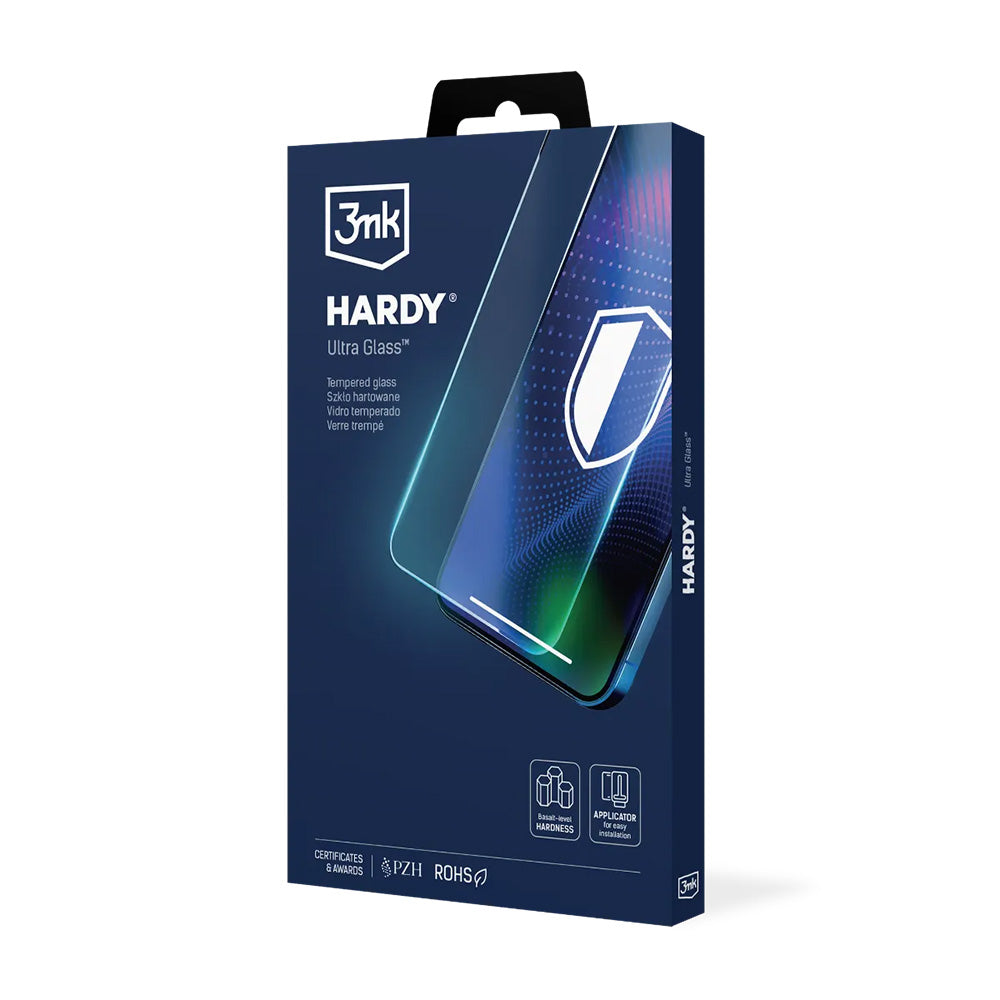 Folie de protectie Ecran 3MK Hardy Ultra pentru Apple iPhone 17 Air, Sticla Securizata, Full Glue, Neagra