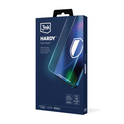 Folie de protectie Ecran 3MK Hardy Ultra pentru Apple iPhone 17 Air, Sticla Securizata, Full Glue, Neagra