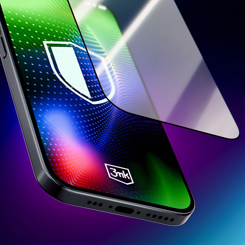 Folie de protectie Ecran 3MK Hardy Ultra pentru Apple iPhone 17 Pro, Sticla Securizata, Full Glue, Neagra