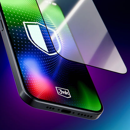 Folie de protectie Ecran 3MK Hardy Ultra pentru Apple iPhone 17 Pro, Sticla Securizata, Full Glue, Neagra