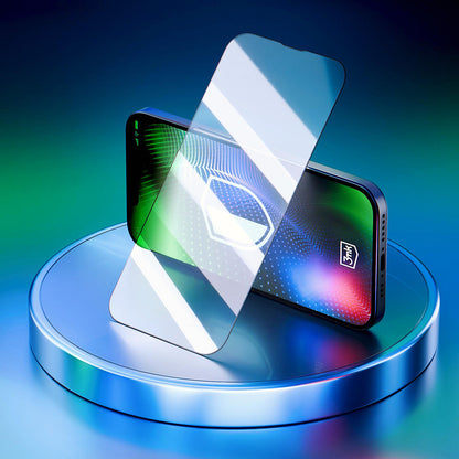 Folie de protectie Ecran 3MK Hardy Ultra pentru Apple iPhone 17 Pro, Sticla Securizata, Full Glue, Neagra