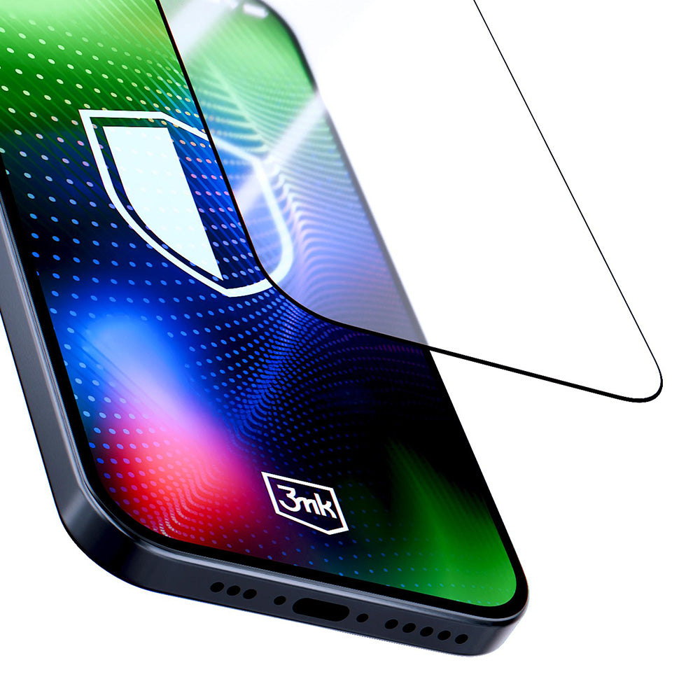Folie de protectie Ecran 3MK Hardy Ultra pentru Apple iPhone 17 Pro, Sticla Securizata, Full Glue, Neagra
