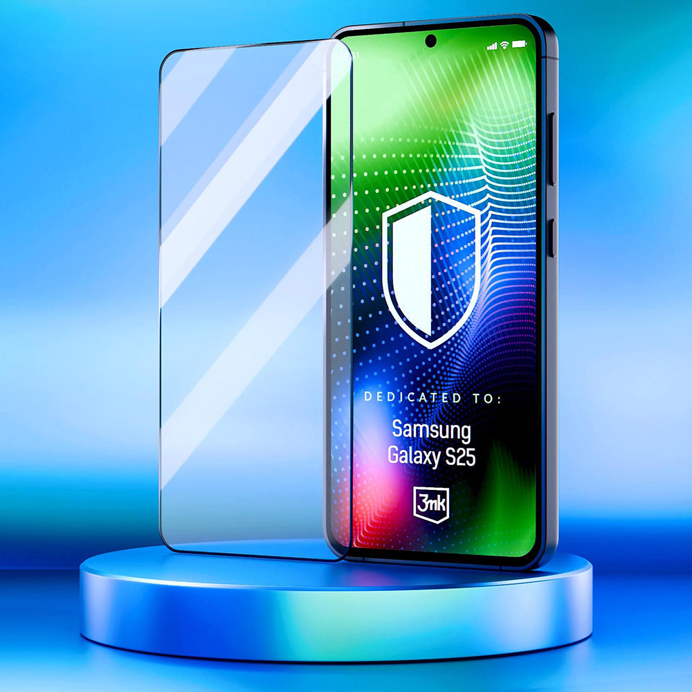Folie de protectie Ecran 3MK Hardy Ultra pentru Samsung Galaxy S25 S931, Sticla Securizata, Full Glue, Neagra