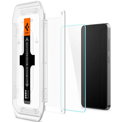 Folie de protectie Ecran Spigen GlastR EZ FIT pentru Samsung Galaxy S25+ S936 / S24+ S926, Sticla Securizata, Full Glue, Set 2 bucati AGL07432