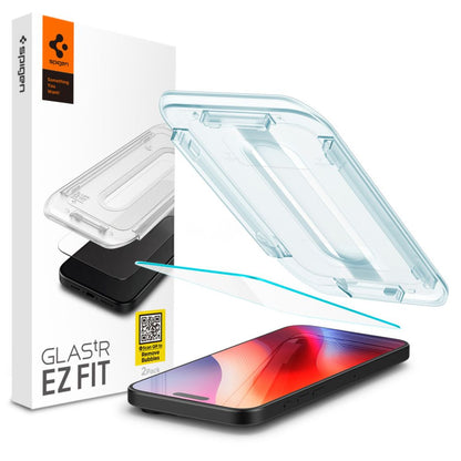 Folie de protectie Ecran Spigen EZ FIT pentru Apple iPhone 16 Pro Max, Sticla Securizata, Full Glue AGL07914