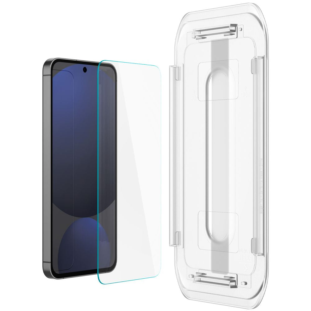 Folie de protectie Ecran Spigen EZ FIT pentru Samsung Galaxy S24 FE S721, Sticla Securizata, Full Glue, Set 2 bucati AGL08729