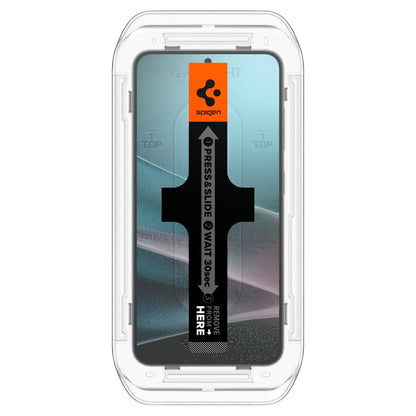 Folie de protectie Ecran Privacy Spigen GlastR EZ FIT HD pentru Samsung Galaxy S25 S931 / S24 S921, Sticla Securizata, Full Glue, Set 2 bucati