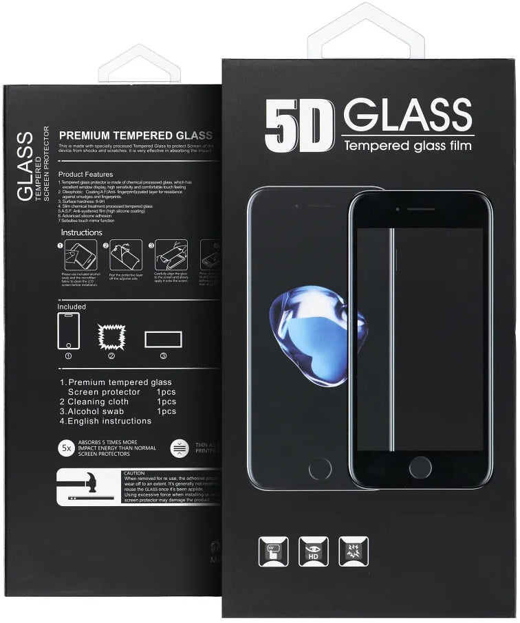 Folie de protectie Ecran OEM pentru Motorola Edge 60 Fusion / Edge 60, Sticla Securizata, Full Glue, 5D, Neagra