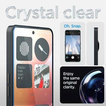 Folie de protectie Ecran Clear Spigen GlastR EZ FIT pentru Nothing Phone (3a) / Phone (3a) Pro, Sticla Securizata, Full Glue AGL09429