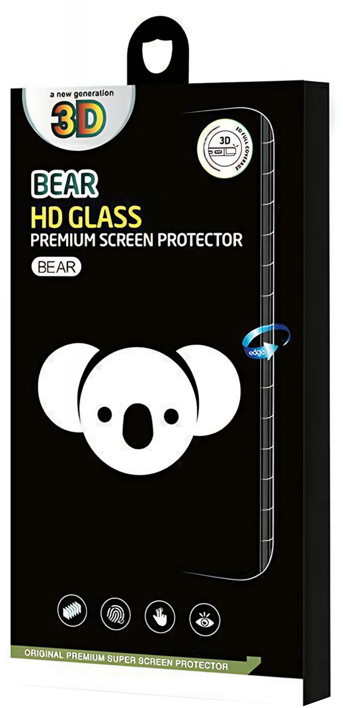 Folie de protectie Ecran Bear HD pentru Apple iPhone 17 Air, Sticla Securizata, Full Glue, Neagra