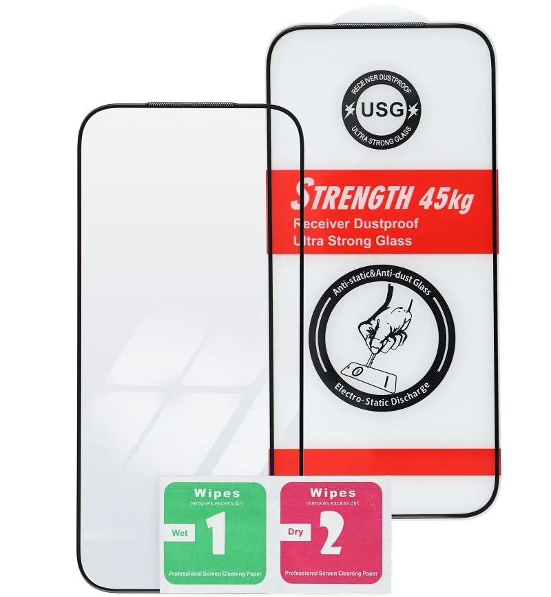 Folie de protectie Ecran OEM Ultra Strong 45KG pentru Apple iPhone 11 Pro Max, Sticla Securizata, Full Glue, 2.5D, Neagra