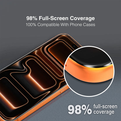 Folie de protectie Ecran Tel Protect 10X HD DLC Diamond Coating pentru Apple iPhone 17e / 16e / 14 / 13 Pro / 13, Sticla Securizata, Full Glue, Neagra