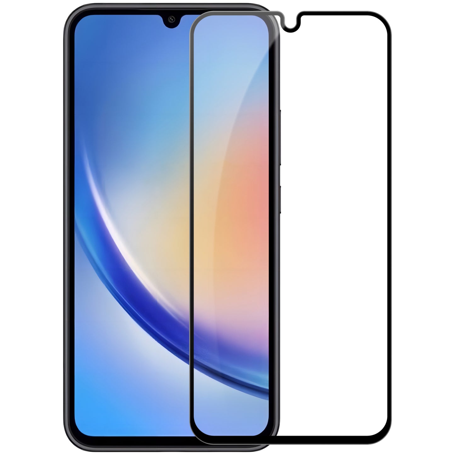 Folia ochronna OEM do Samsung Galaxy A34 A346, szkło ochronne, pełne klejenie, 9D, czarna