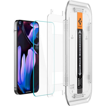 Folie de protectie Ecran Spigen GlastR EZ FIT pentru Google Pixel 9 Pro XL, Sticla Securizata, Full Glue, Set 2 bucati
