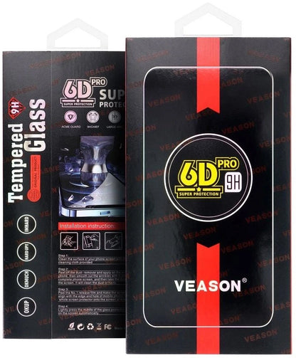 Folie de protectie Ecran Veason PRO pentru Motorola Moto E32s / E22s / E32 / G22, Sticla Securizata, Full Glue, 6D, Neagra