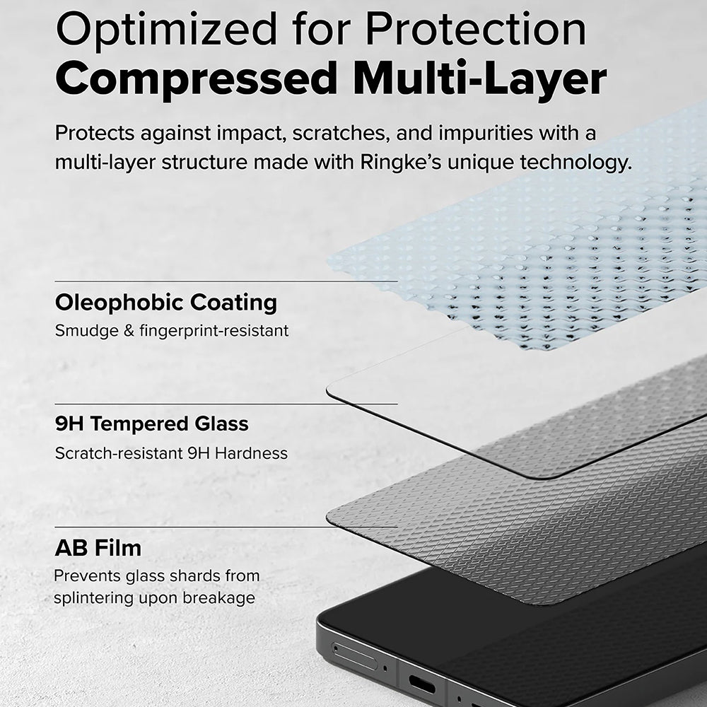 Folie de protectie Ecran Ringke pentru OnePlus 13R, Sticla Securizata, Full Glue, Set 2 bucati