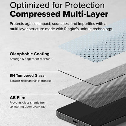 Folie de protectie Ecran Ringke pentru OnePlus 13R, Sticla Securizata, Full Glue, Set 2 bucati