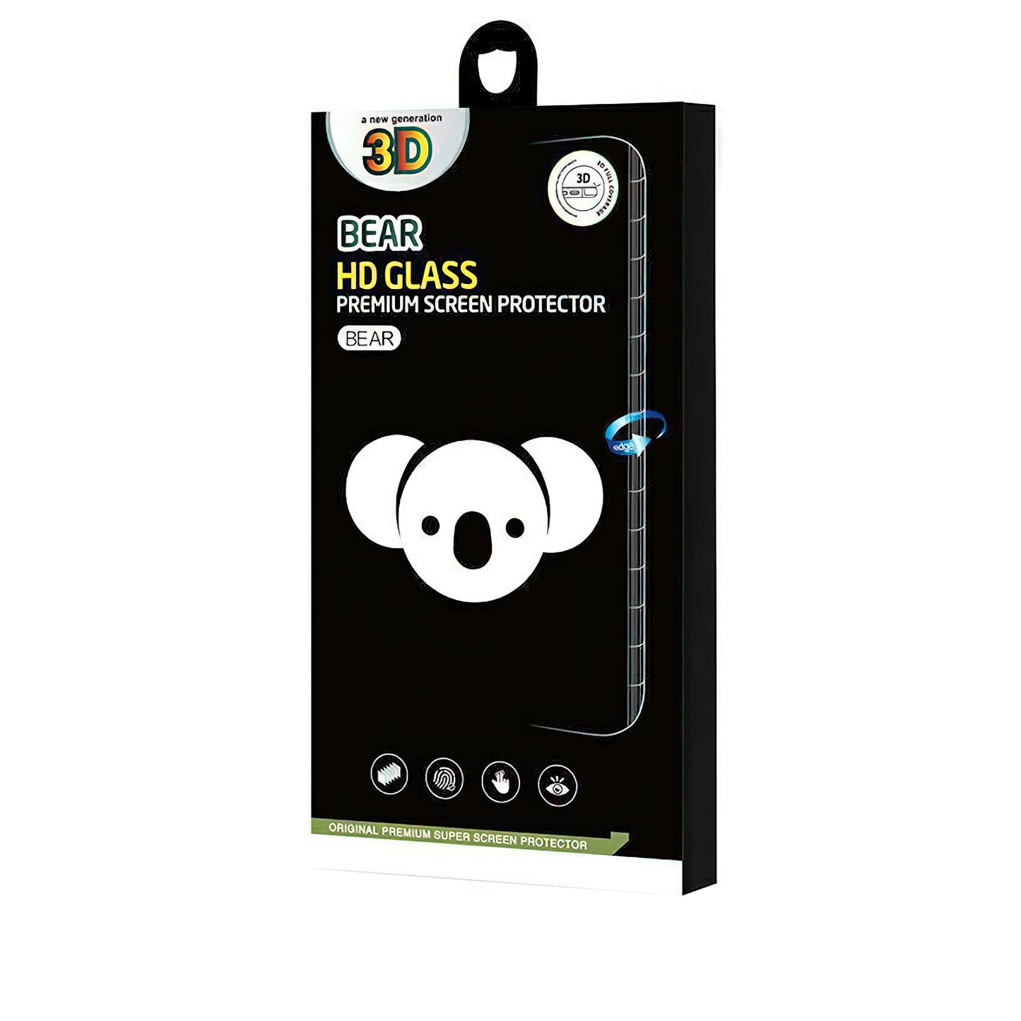 Folie de protectie Ecran Bear HD pentru Xiaomi Redmi 15C 4G, Sticla Securizata, Full Glue, Neagra