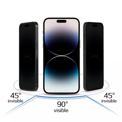 Folie de protectie Ecran Privacy Tel Protect 10X Plus Titanium pentru Apple iPhone 17 Pro, Sticla Securizata, Full Glue
