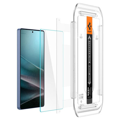 Folie de protectie Ecran Spigen GlastR EZ FIT HD pentru Samsung Galaxy S25 Ultra S938, Sticla Securizata, Full Glue, Set 2 bucati AGL09082