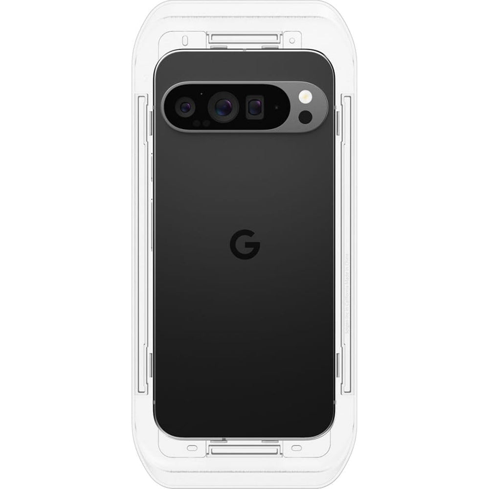 Folie de protectie Ecran Spigen GlastR EZ FIT pentru Google Pixel 9 Pro XL, Sticla Securizata, Full Glue, Set 2 bucati