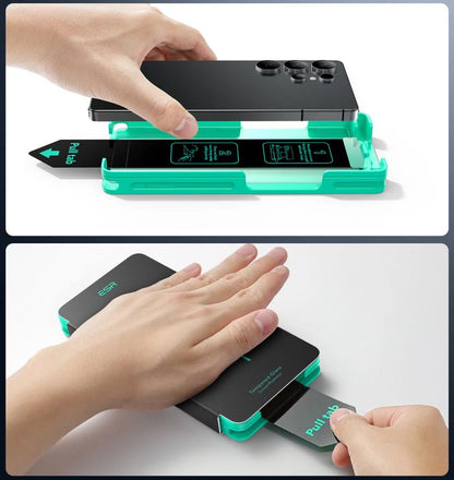 Folie de protectie Ecran ESR pentru Samsung Galaxy S25 Ultra S938, Sticla Securizata, Full Glue, Set 2 bucati