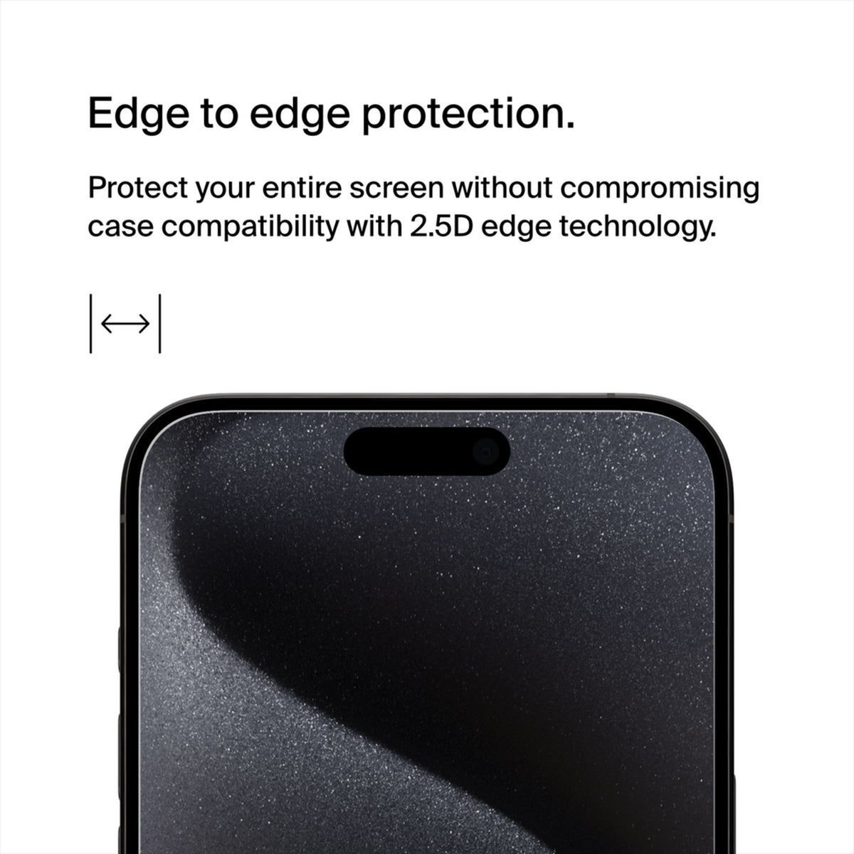 Folie de protectie Ecran Belkin ScreenForce TemperedGlass pentru Apple iPhone 15 Pro, Sticla Securizata, Full Glue OVA137zz