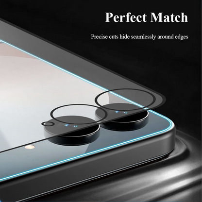 Folie de protectie Ecran Exterior Lereach pentru Samsung Galaxy Z Flip8 F776 / Galaxy Z Flip7 F766, Sticla Securizata, Full Glue, Set 2 bucati, Neagra