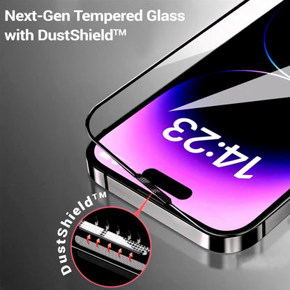 Folie de protectie Ecran Privacy Tel Protect 10X Plus Titanium pentru Apple iPhone 17 / 16 Pro, Sticla Securizata, Full Glue
