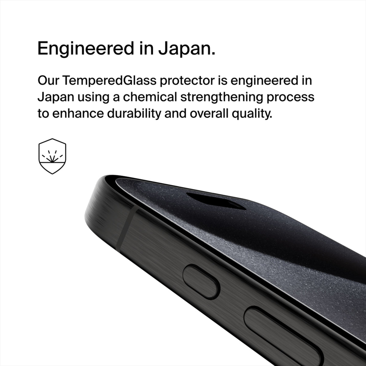 Folie de protectie Ecran Belkin ScreenForce TemperedGlass pentru Apple iPhone 15 Pro, Sticla Securizata, Full Glue OVA137zz
