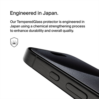 Folie de protectie Ecran Belkin ScreenForce TemperedGlass pentru Apple iPhone 15 Pro Max, Sticla Securizata, Full Glue OVA138zz