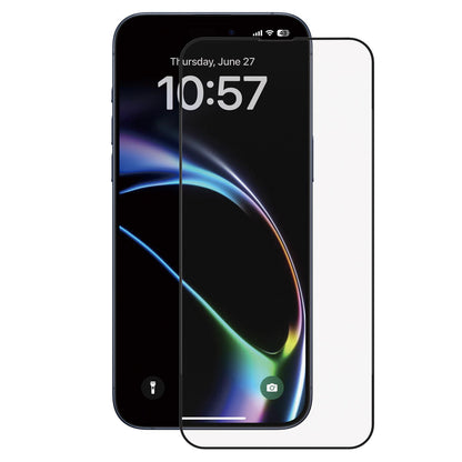 Folie de protectie Ecran Anank 1X Reinforced pentru Apple iPhone 16 Pro Max, Sticla Securizata, Full Glue, 2.5D, Set 10 bucati, Neagra