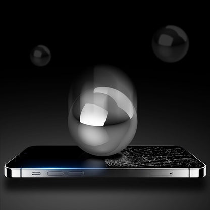 Folie de protectie Ecran Anank 5X Reinforced Anti Crack pentru Apple iPhone 17 Pro Max, Sticla Securizata, Full Glue, 3D, Neagra