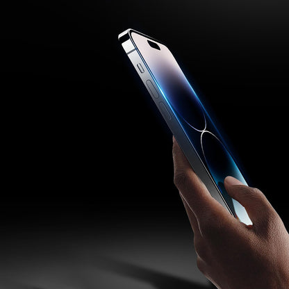 Folie de protectie Ecran Anank 5X Reinforced Anti Crack pentru Apple iPhone 17 Pro Max, Sticla Securizata, Full Glue, 3D, Neagra