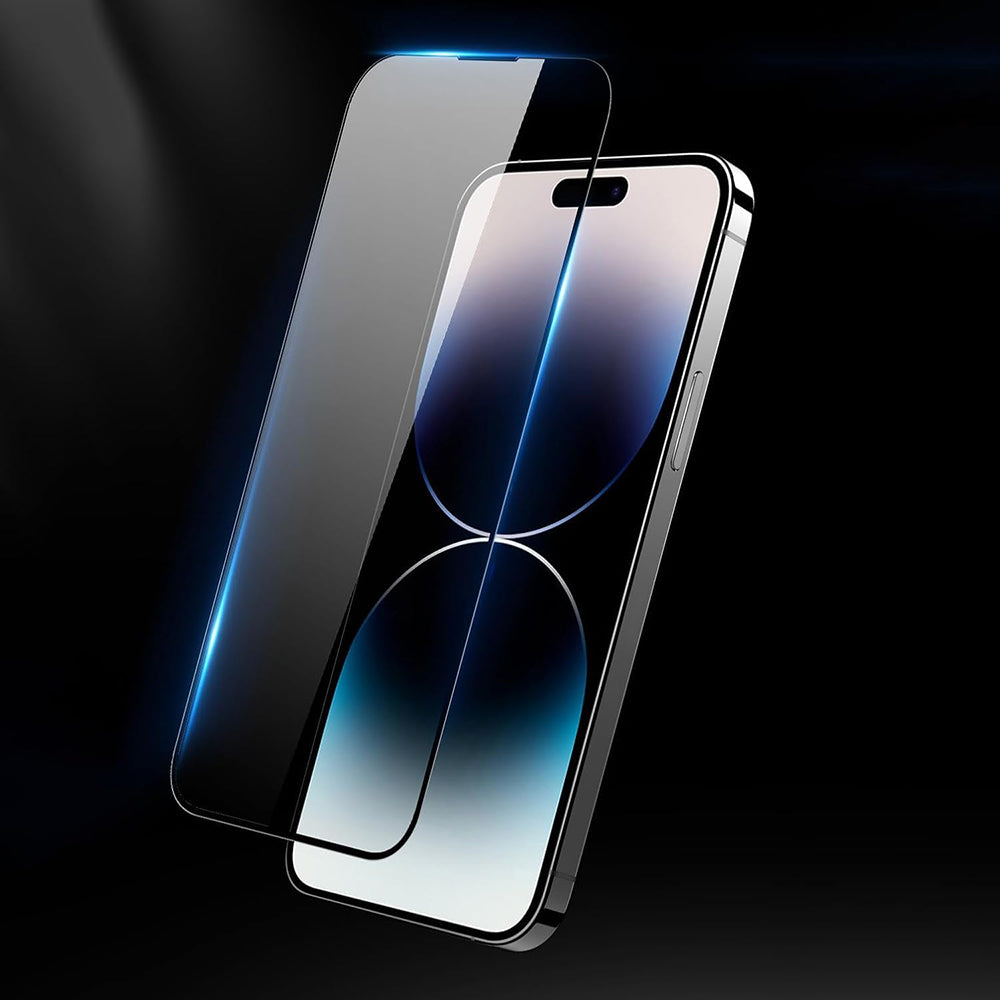 Folie de protectie Ecran Anank 5X Reinforced Anti Crack pentru Apple iPhone 17 Pro Max, Sticla Securizata, Full Glue, 3D, Neagra