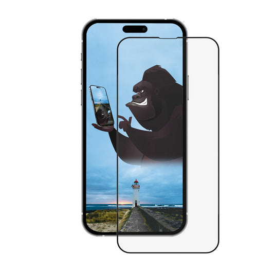 Folie de protectie Ecran Anank 5X Reinforced CG pentru Apple iPhone 15 Pro Max, Sticla Securizata, Full Glue, 2.5D, Neagra