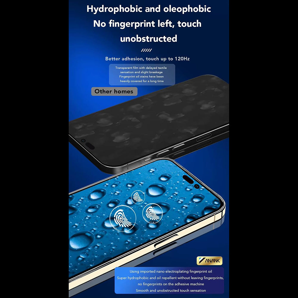 Folie de protectie Ecran Anank 5X Reinforced CG pentru Apple iPhone 16 Pro, Sticla Securizata, Full Glue, 2.5D, Neagra