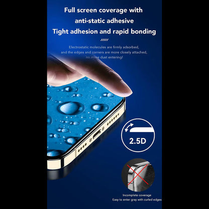Folie de protectie Ecran Anank 5X Reinforced CG pentru Apple iPhone 16 Pro, Sticla Securizata, Full Glue, 2.5D, Neagra