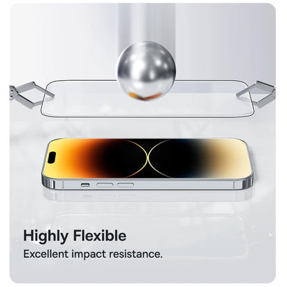 Folie de protectie Ecran Anank 5X Reinforced pentru Apple iPhone 17 Pro Max, Sticla Securizata, Full Glue, 2.5D, Neagra