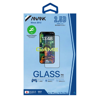 Folie de protectie Ecran Anank Anti-Fingerprint pentru Apple iPhone 15 Pro Max, Sticla Securizata, Full Glue, 2.5D, Neagra