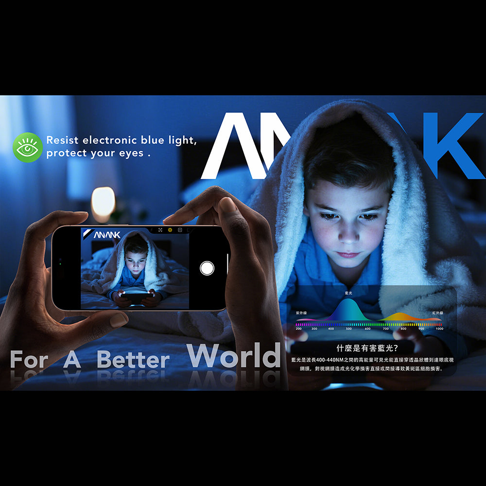 Folie de protectie Ecran Anti Blue Light Anank 5X Reinforced pentru Apple iPhone 17 Pro Max, Sticla Securizata, Full Glue, 2.5D, Neagra