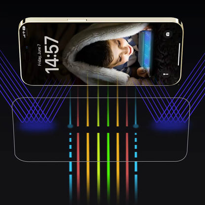 Folie de protectie Ecran Anti Blue Light Anank pentru Apple iPhone 15, Sticla Securizata, Full Glue, 2.5D, Neagra