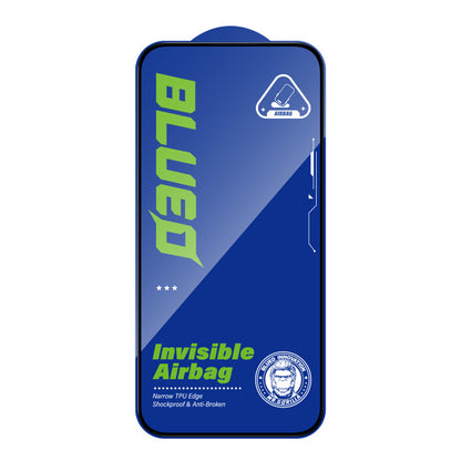 Folie de protectie Ecran Blueo Anti-Broken pentru Apple iPhone 15 Pro, Sticla Securizata, Full Glue, Neagra