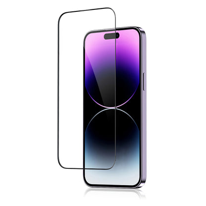 Folie de protectie Ecran Blueo Anti-Broken pentru Apple iPhone 15 Pro, Sticla Securizata, Full Glue, Neagra