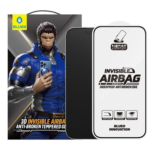 Folie de protectie Ecran Blueo Anti-Broken pentru Apple iPhone 17 Air, Sticla Securizata, Full Glue, Neagra